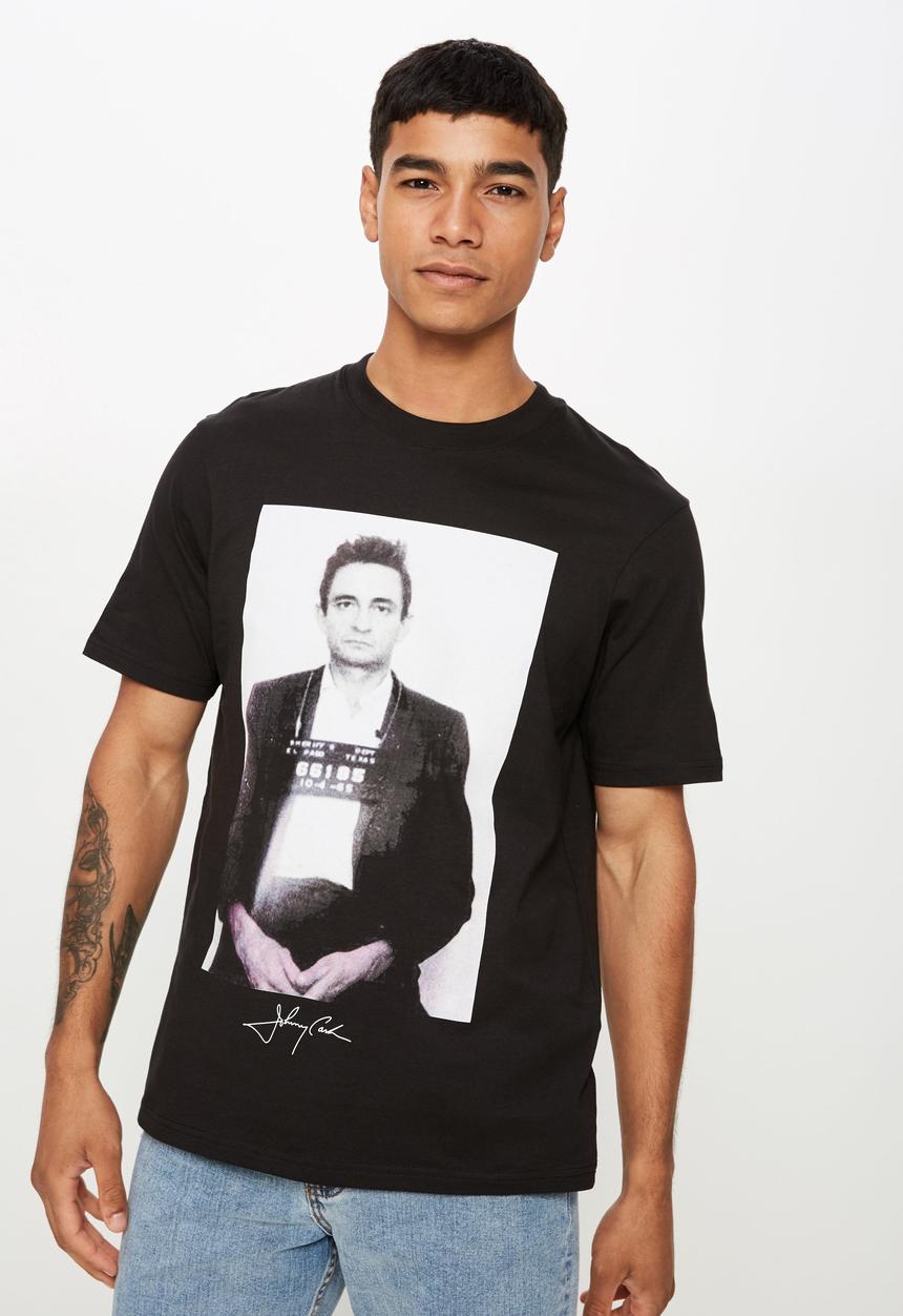 Cotton On - Jonny cash mugshot - black