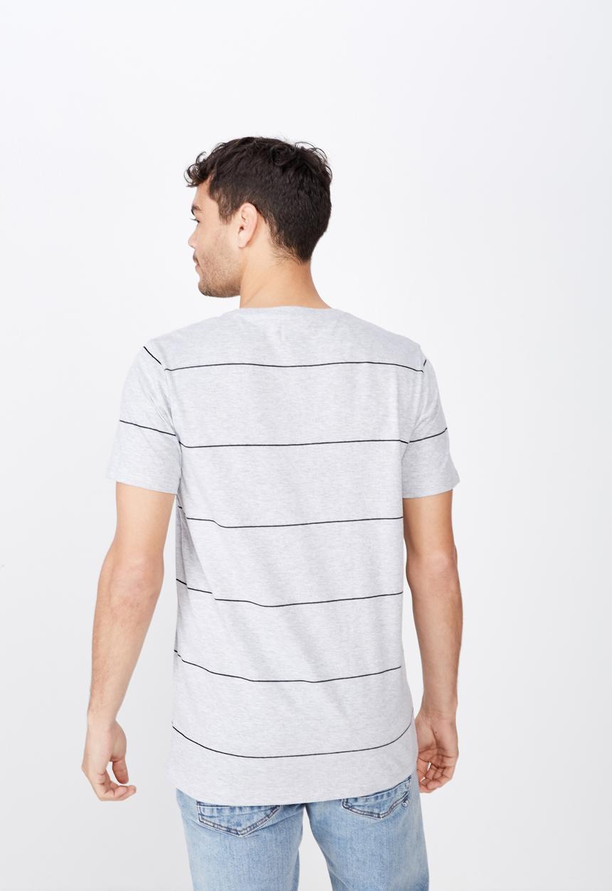 Cotton On - Tbar premium crew neck tee - grey & black 