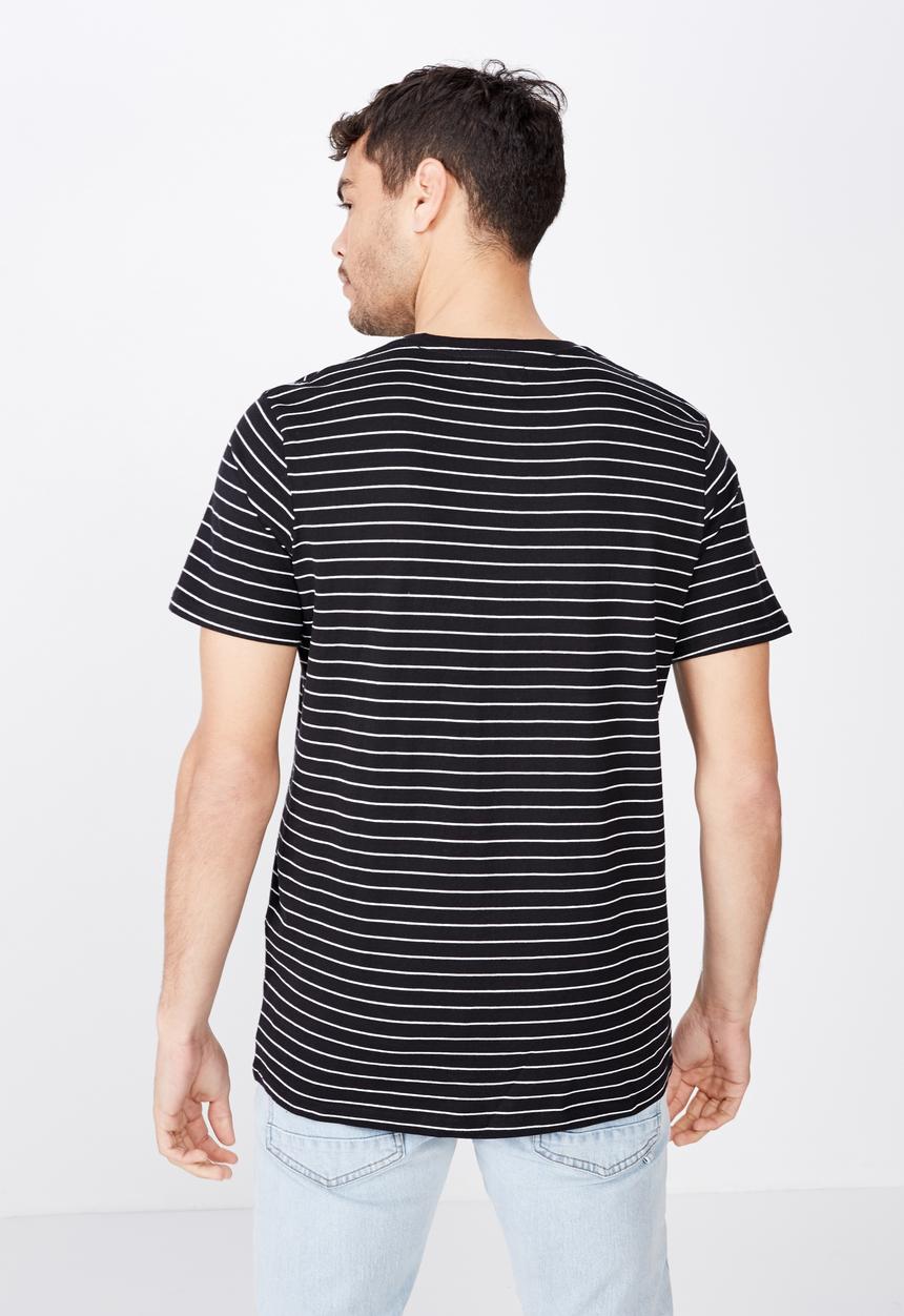 Cotton On - Tbar easy premium crew neck tee - black & white
