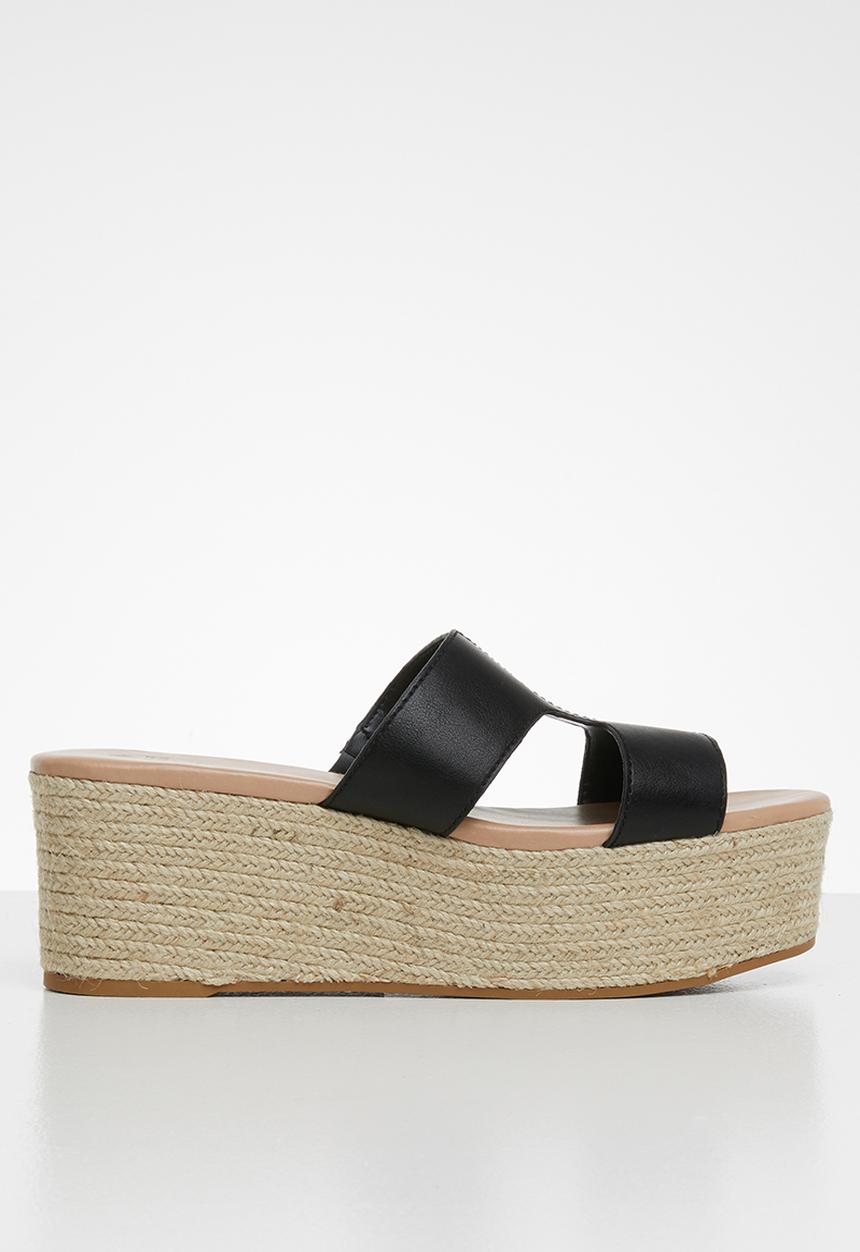 Call It Spring - Woven wedge heel - black