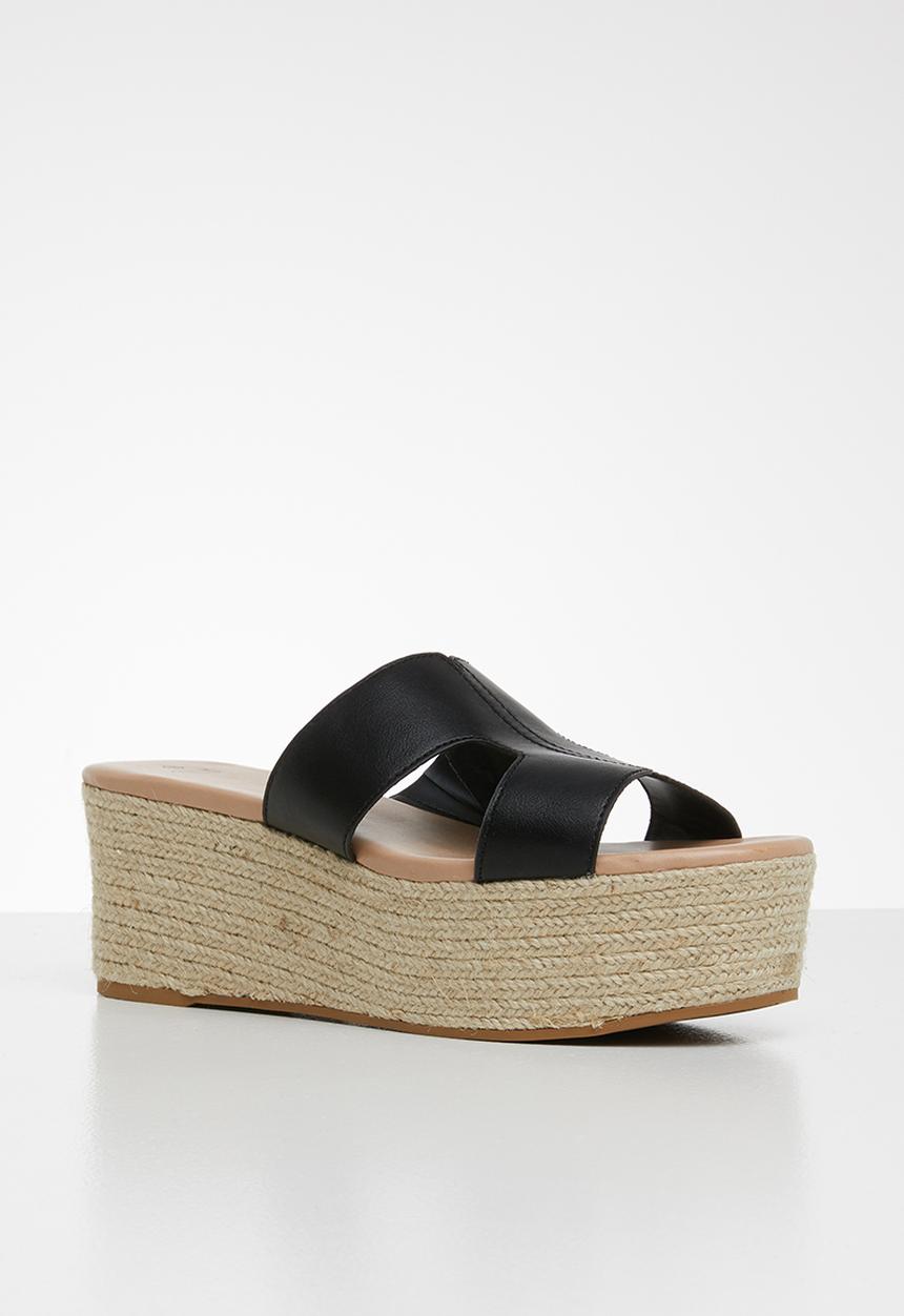 Call It Spring - Woven wedge heel - black