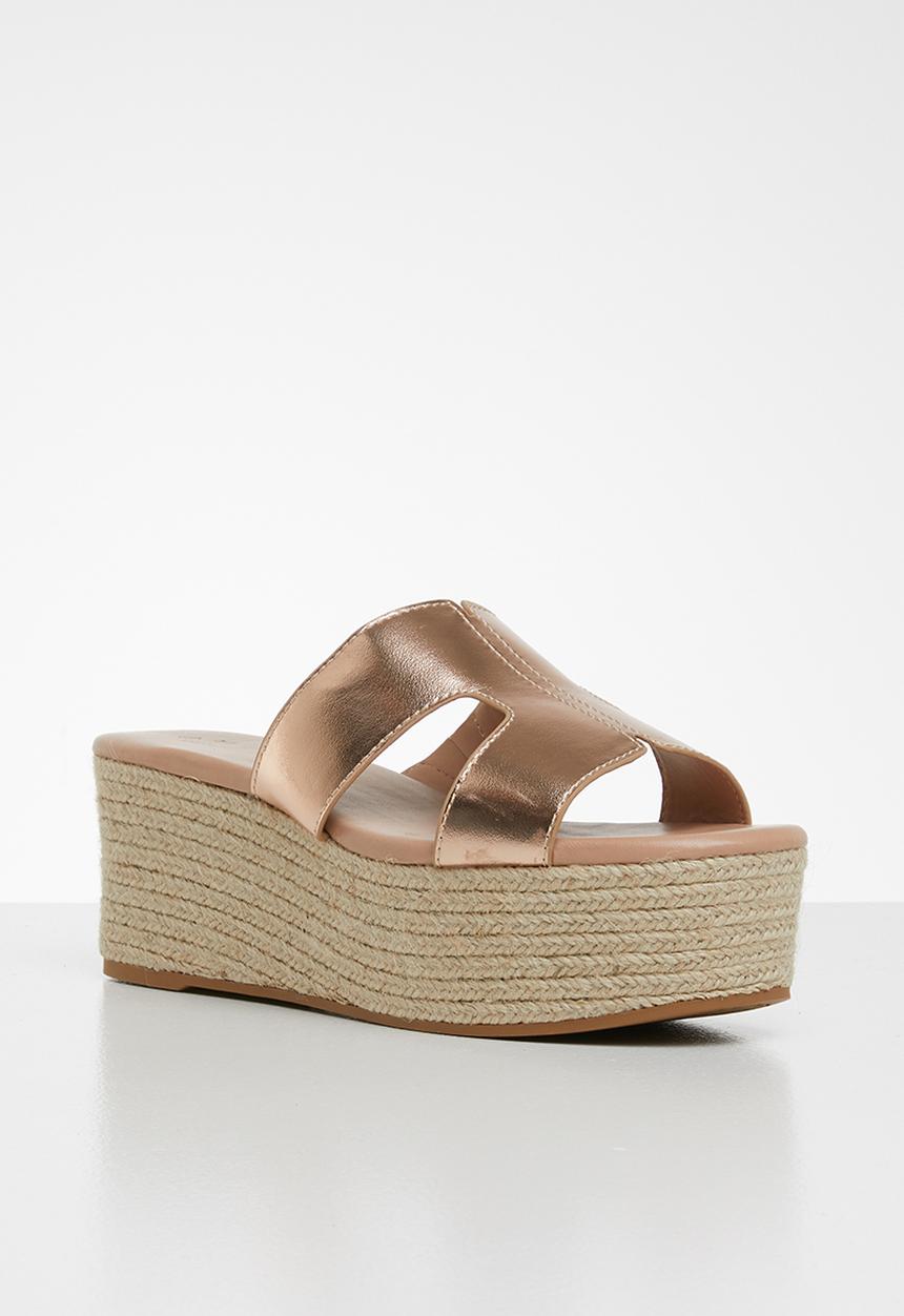 Call It Spring - Woven wedge heel - gold
