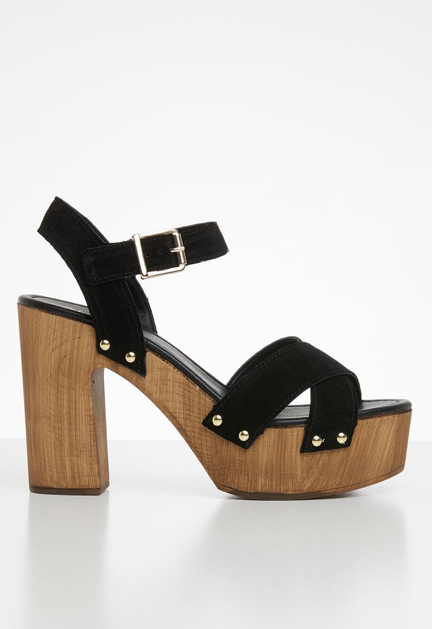 ALDO - Deleniel suede heel - black