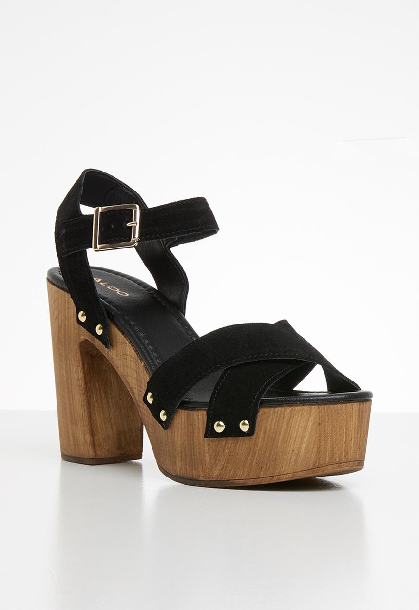 ALDO - Deleniel suede heel - black