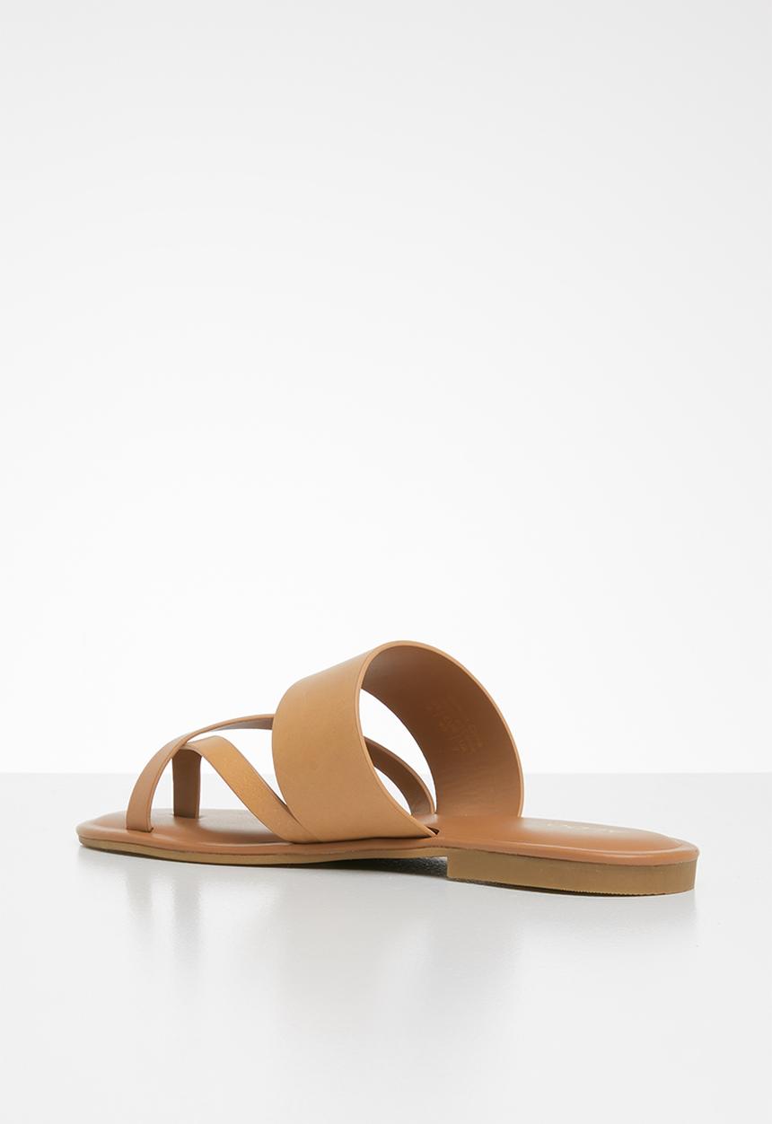 ALDO - Celodia leather sandal - cognac