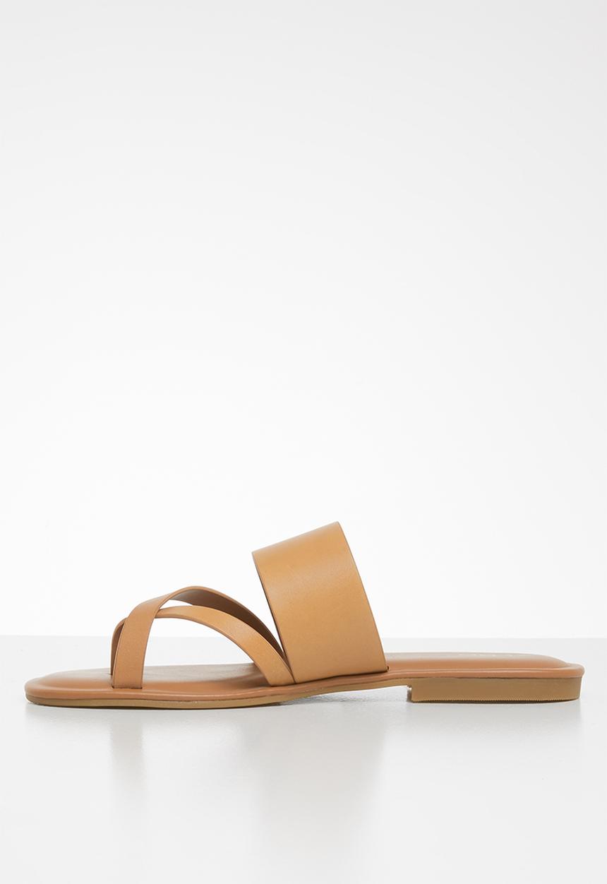 ALDO - Celodia leather sandal - cognac