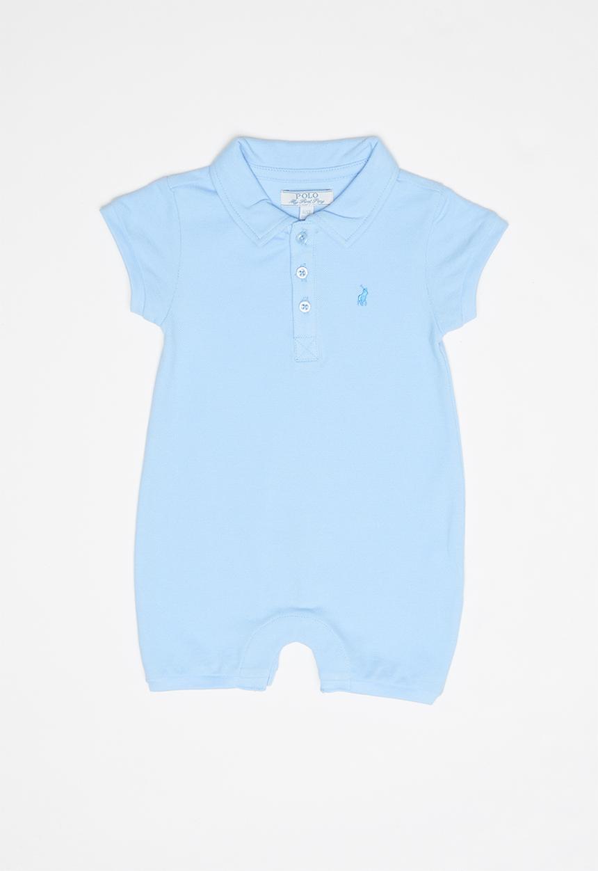 POLO - Alex short sleeve babygrow - blue