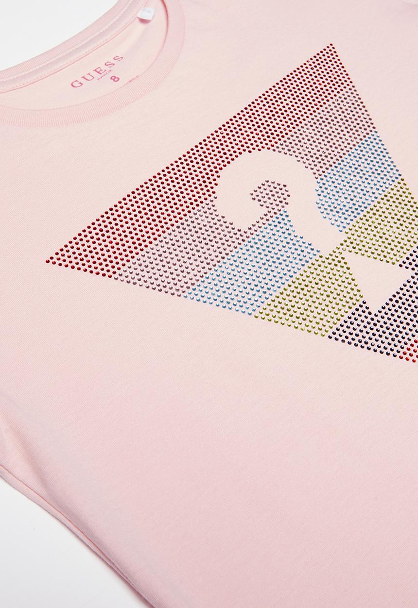 GUESS - Teens short sleeve rainbow tri tee - pink
