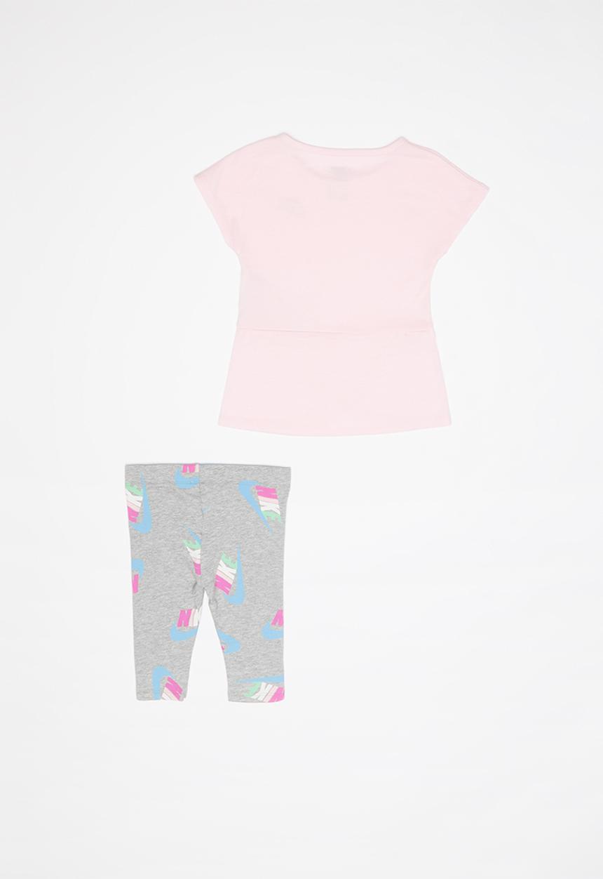 Nike - Toss tunic & tights set - grey & pink
