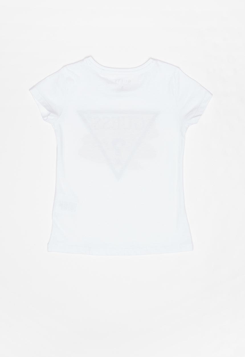 GUESS - Girls short sleeve guess swish tri tee - white
