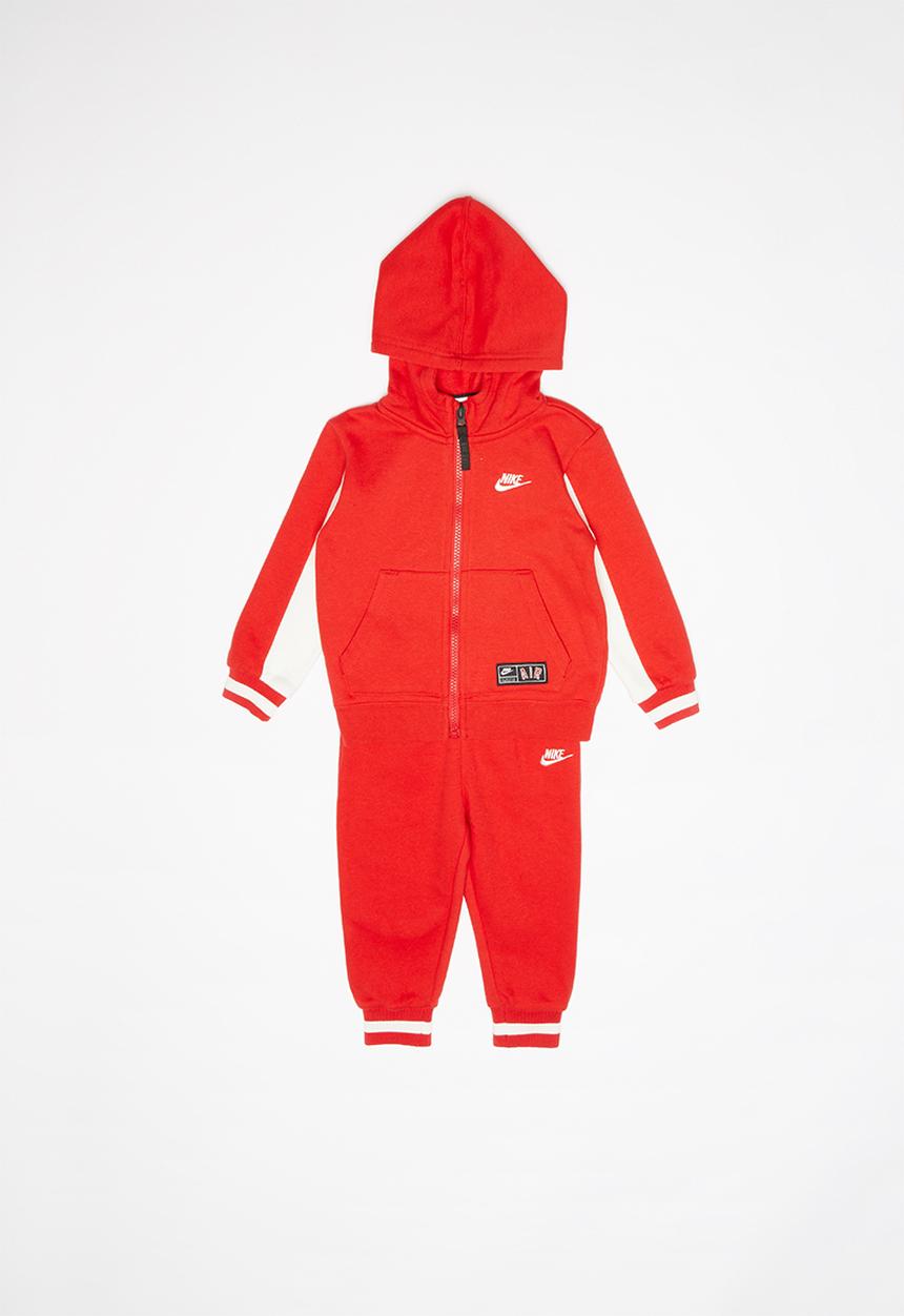 Nike - Nike air track top & jogger set - red & white