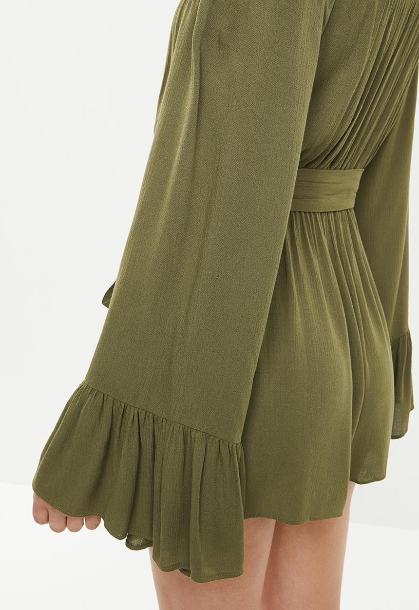 Missguided - Bardot playsuit - khaki