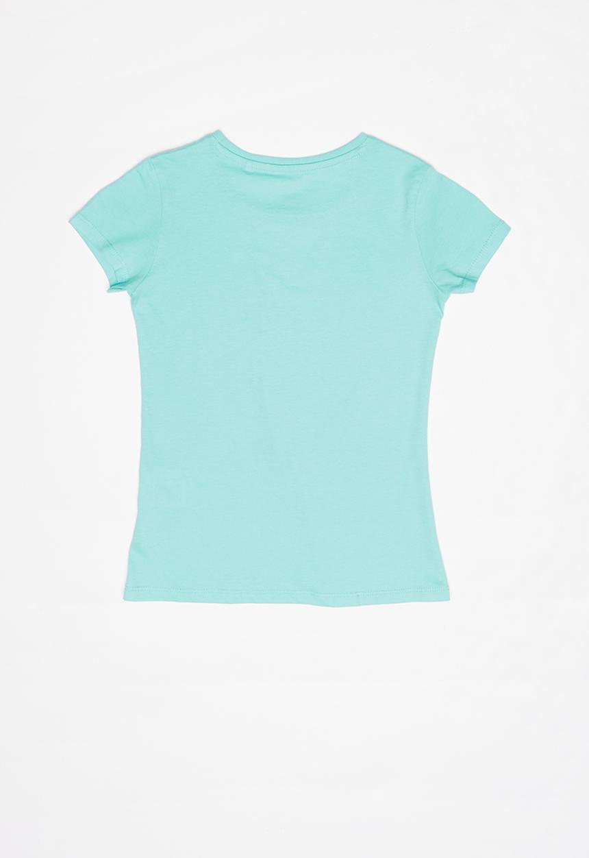 GUESS - Teens short sleeve rainbow guess tee - turquoise