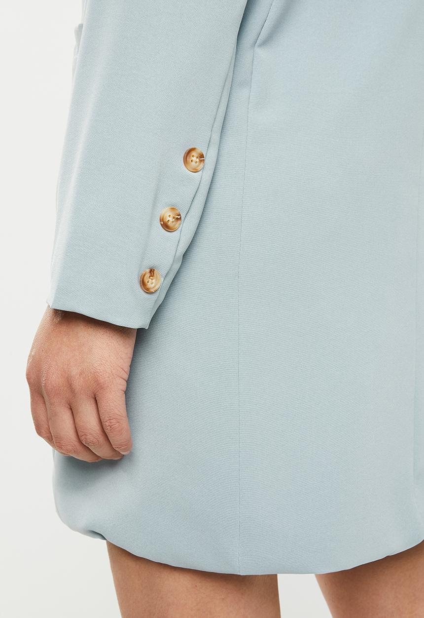 Missguided - Plunge oversized blazer dress - blue