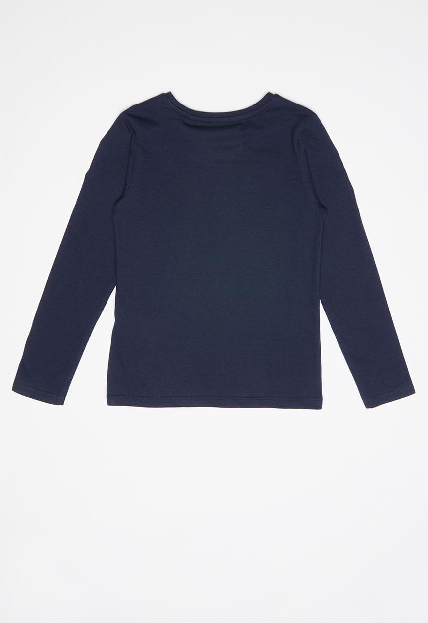GUESS - Teens long sleeve leaf tri tee - blue