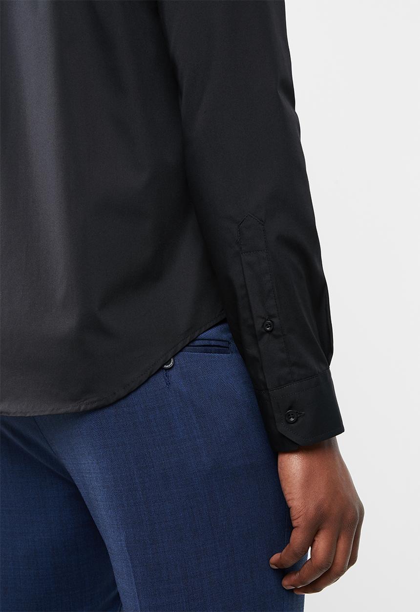 Pringle of Scotland - Mcneill long sleeve styled shirt - black