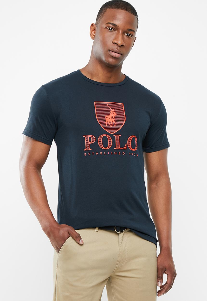 POLO - Jacob crest print short sleeve crew neck  - navy
