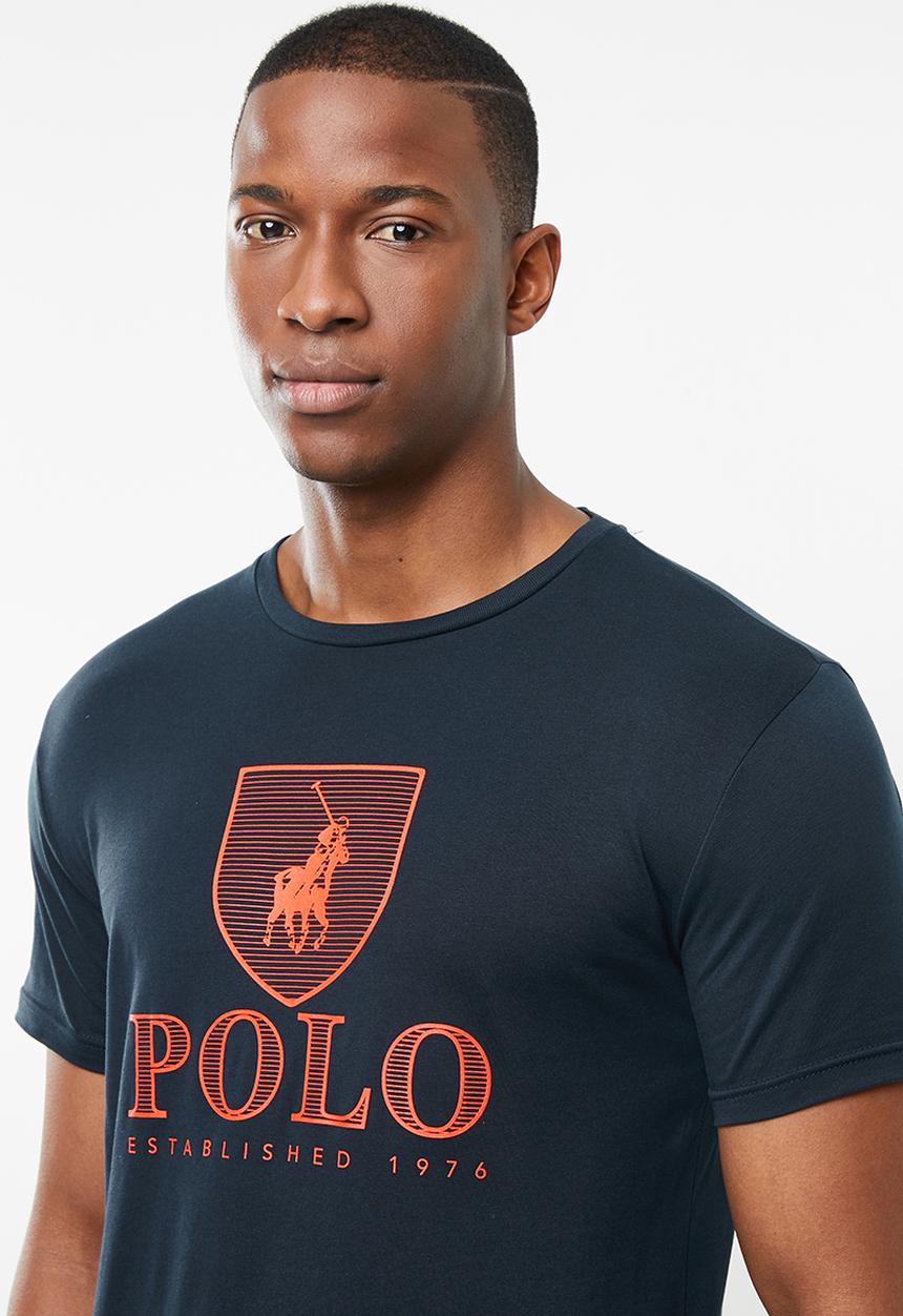 POLO - Jacob crest print short sleeve crew neck  - navy