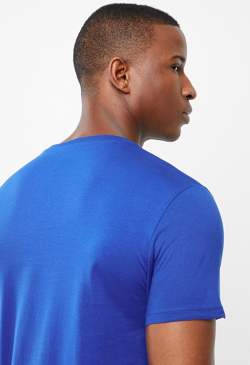 POLO - Lucas plain crew neck  - blue