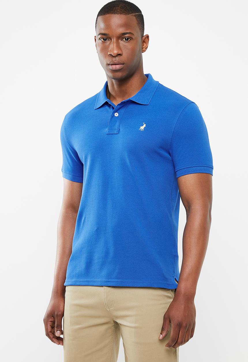 POLO - Carter custom fit short sleeve pique golfer - blue