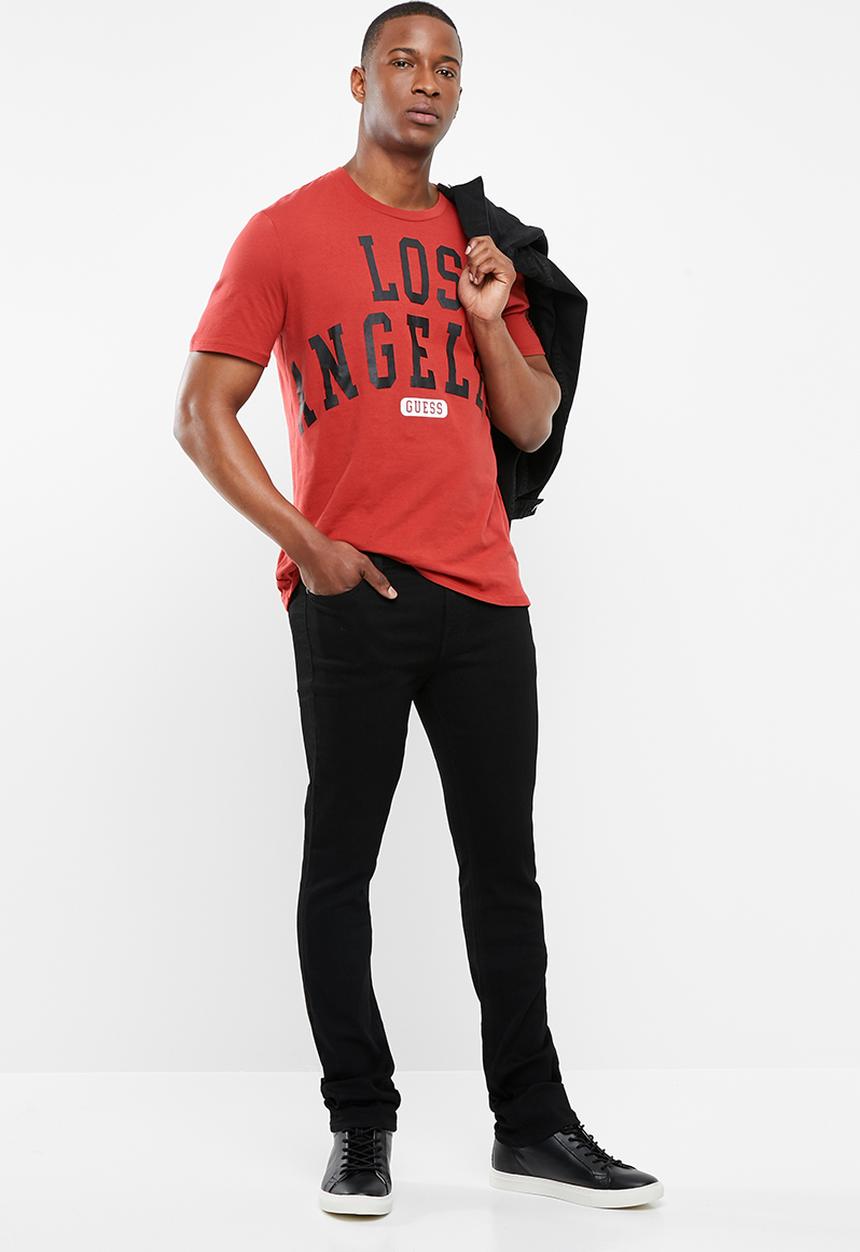 GUESS - Guess short sleeve la tee - red