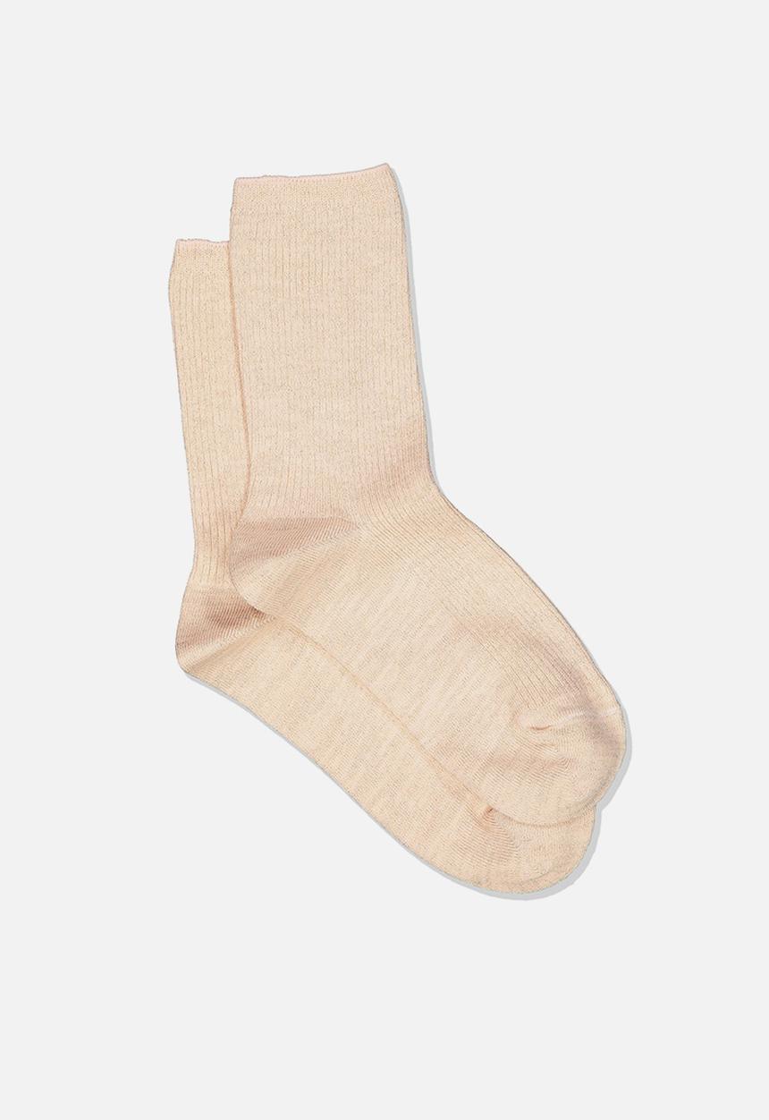Cotton On - Rosie rib sparkle sock - pink