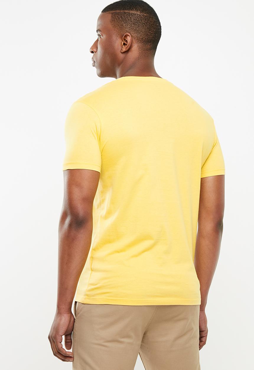 POLO - Lucas plain crew neck tee - yellow