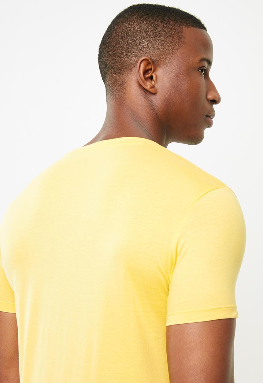 POLO - Lucas plain crew neck tee - yellow