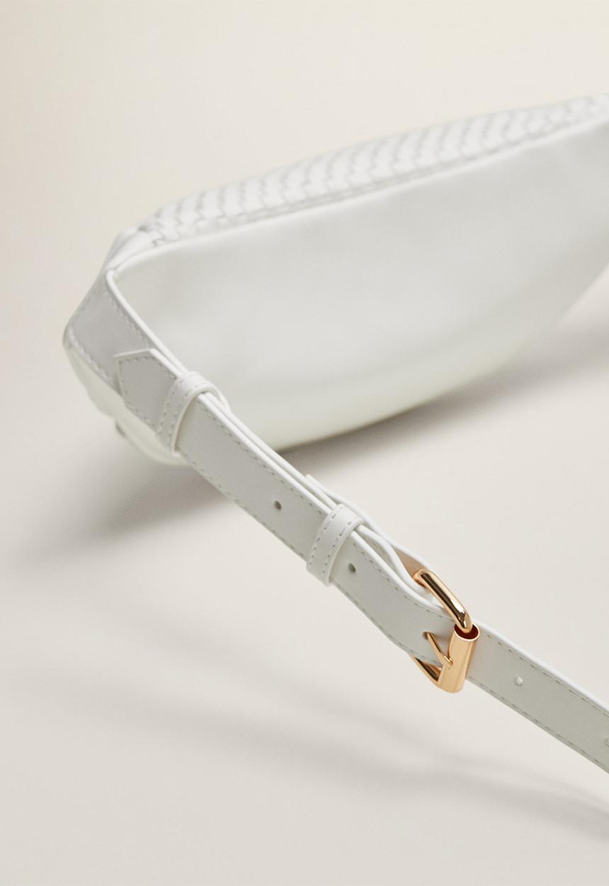 MANGO - Laser-cut belt bag - white