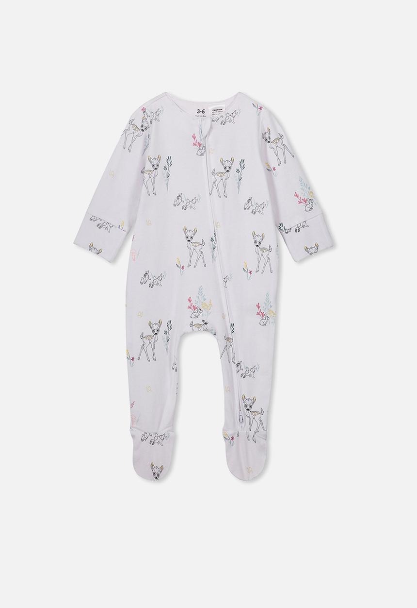 Cotton On - The long sleeve zip romper - white