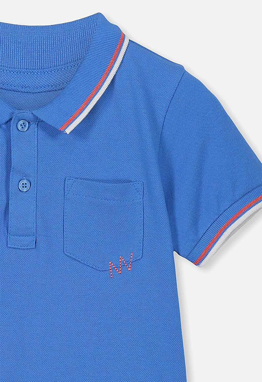 Cotton On - Kendricks short sleeve polo tee - blue
