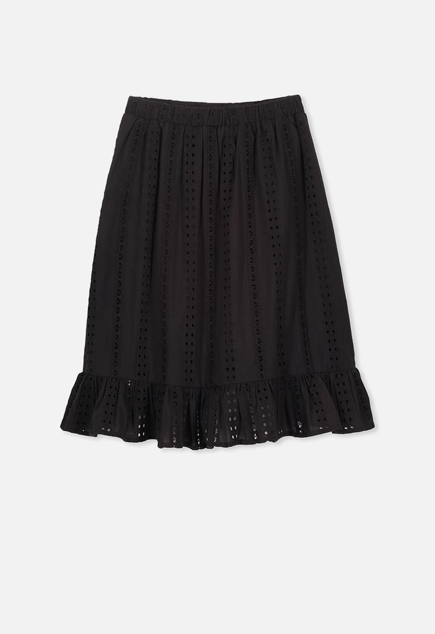 Cotton On - Raquel ruffle midi skirt - black
