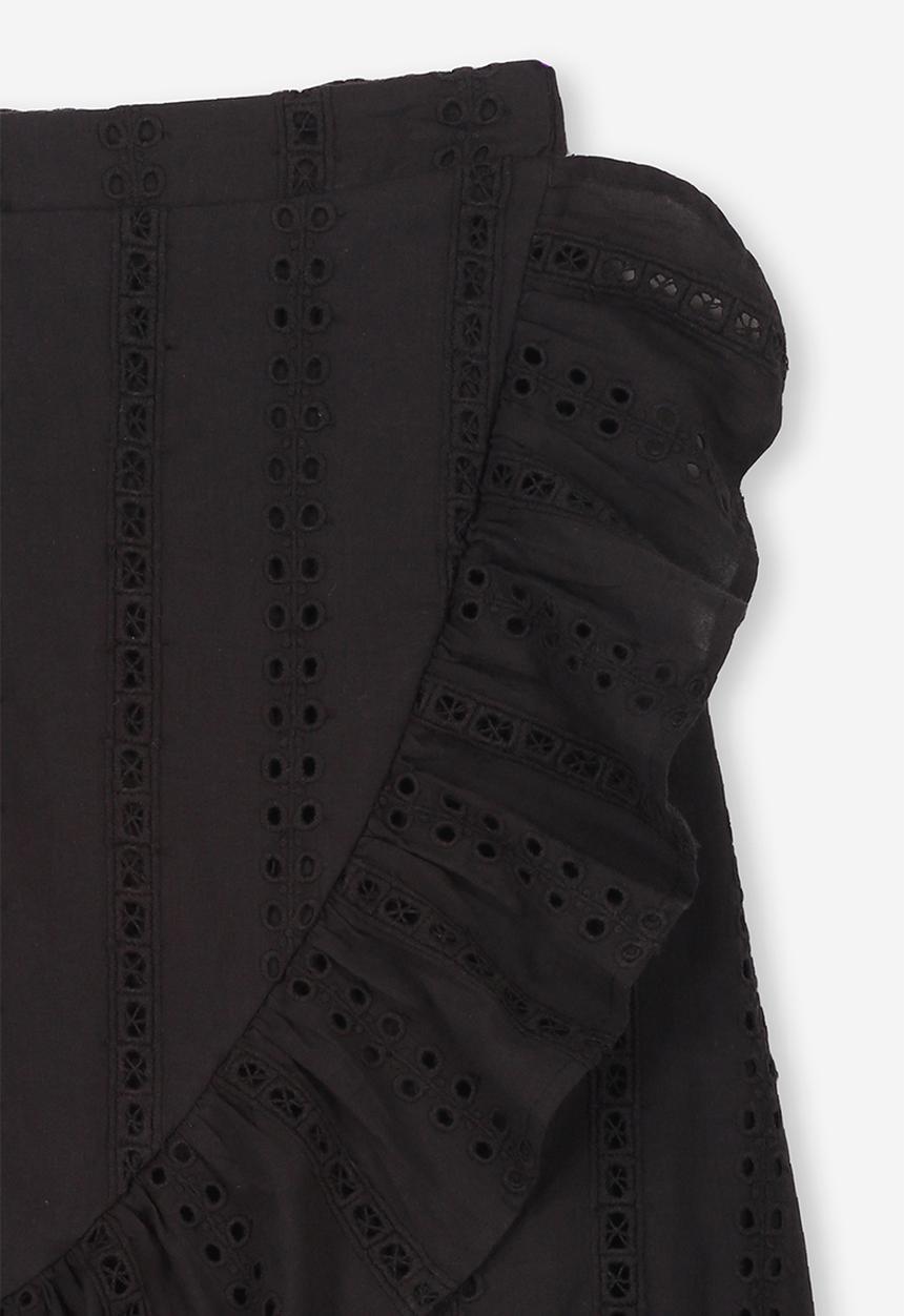 Cotton On - Raquel ruffle midi skirt - black