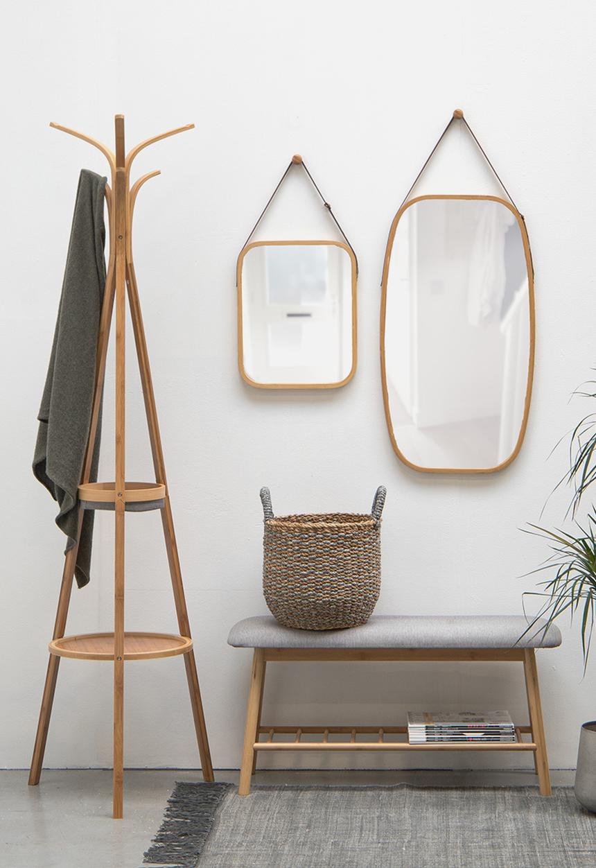 Present Time - Idyllic bamboo mirror - natural
