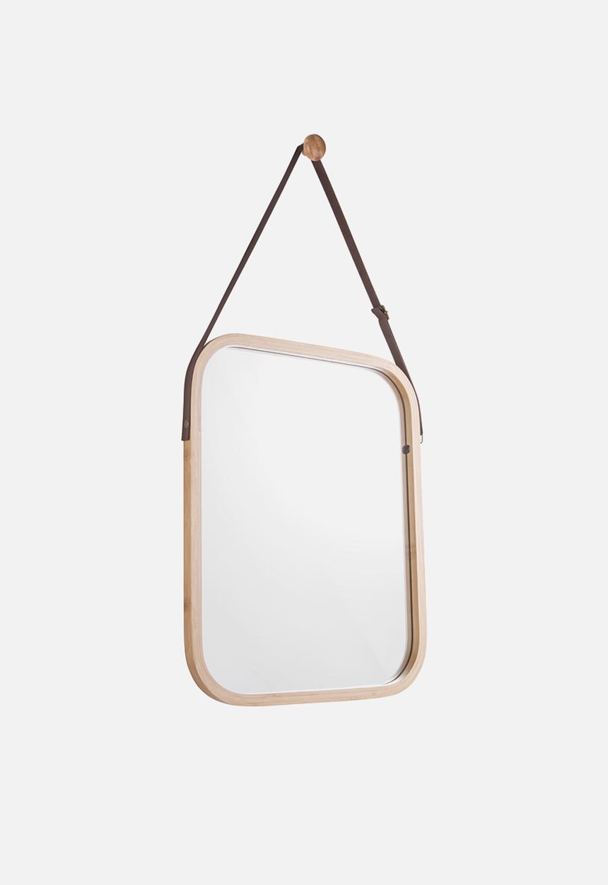 Present Time - Idyllic bamboo mirror - natural