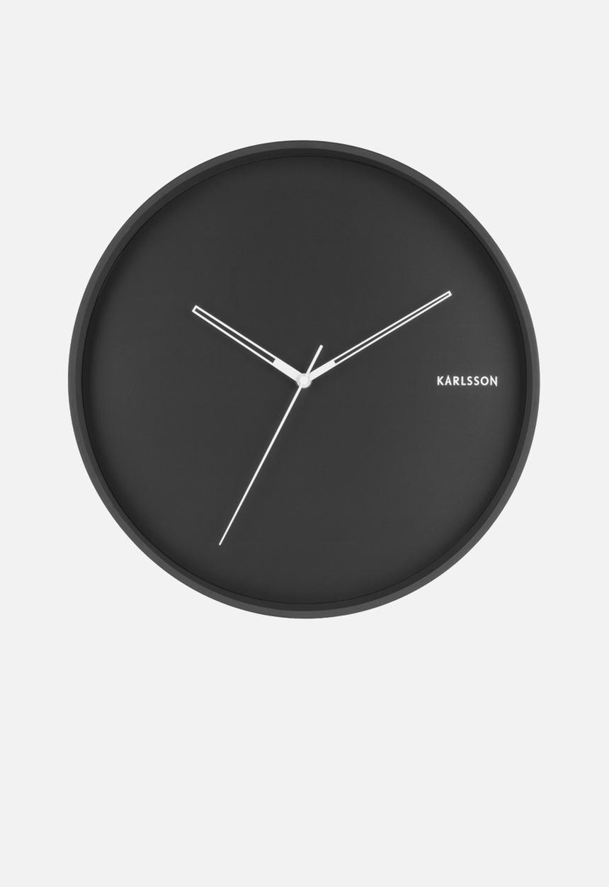 Present Time - Hue metal wall clock - black