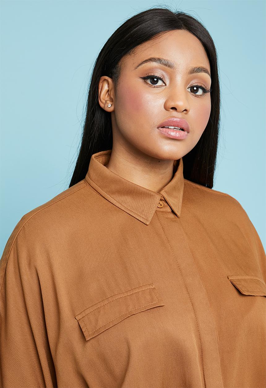 Superbalist - Utility shirt dress - rust 
