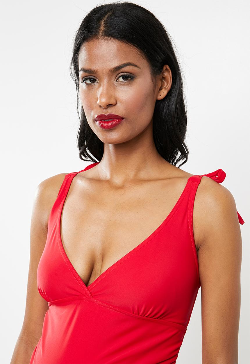 Superbalist - Tie detail maternity swimsuit - red
