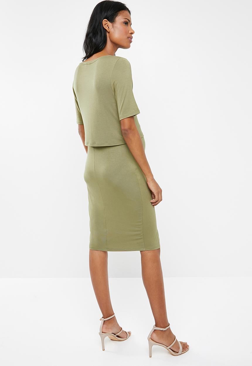 New Look - Maternity Nursing layer dress - khaki