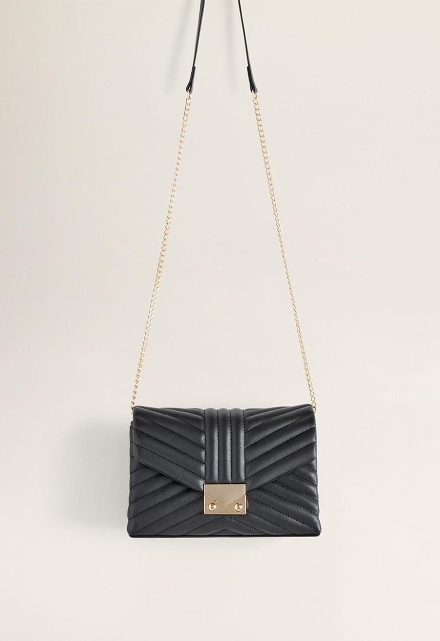 MANGO - Flap crossbody bag - black