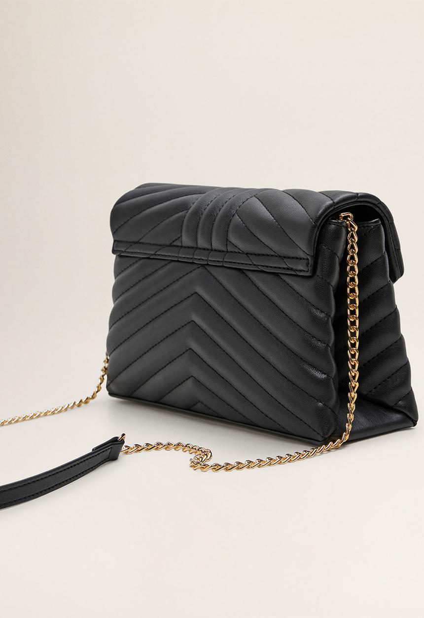 MANGO - Flap crossbody bag - black