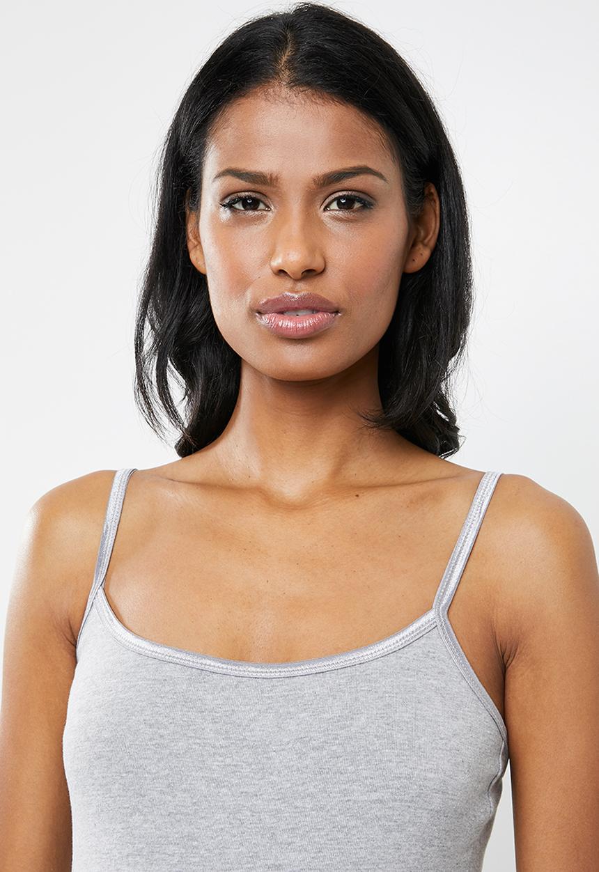 New Look - Maternity Shoestring cami - grey
