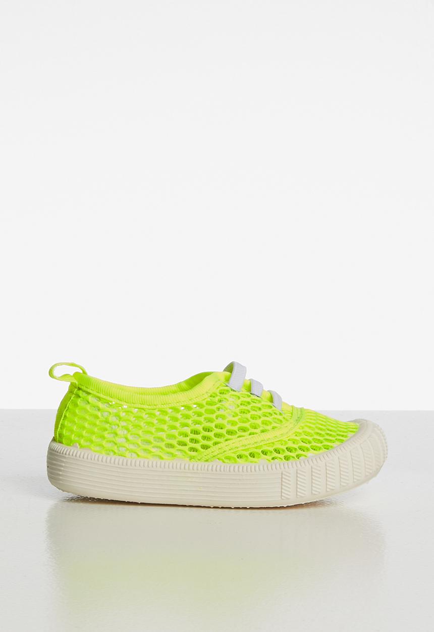 Pop Candy - Mesh  lace up sneaker - yellow