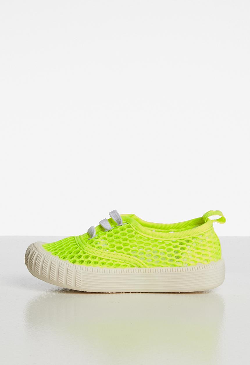Pop Candy - Mesh  lace up sneaker - yellow