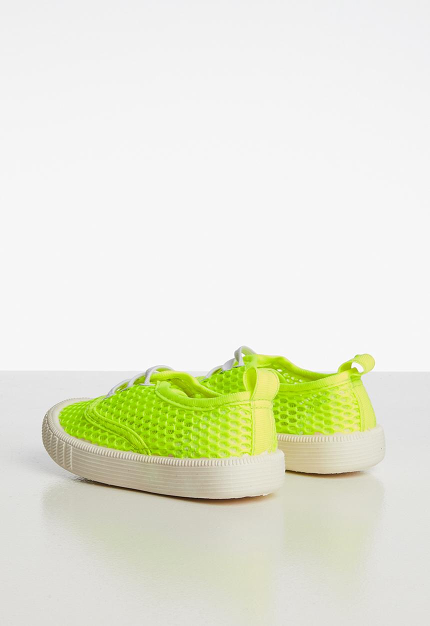 Pop Candy - Mesh  lace up sneaker - yellow