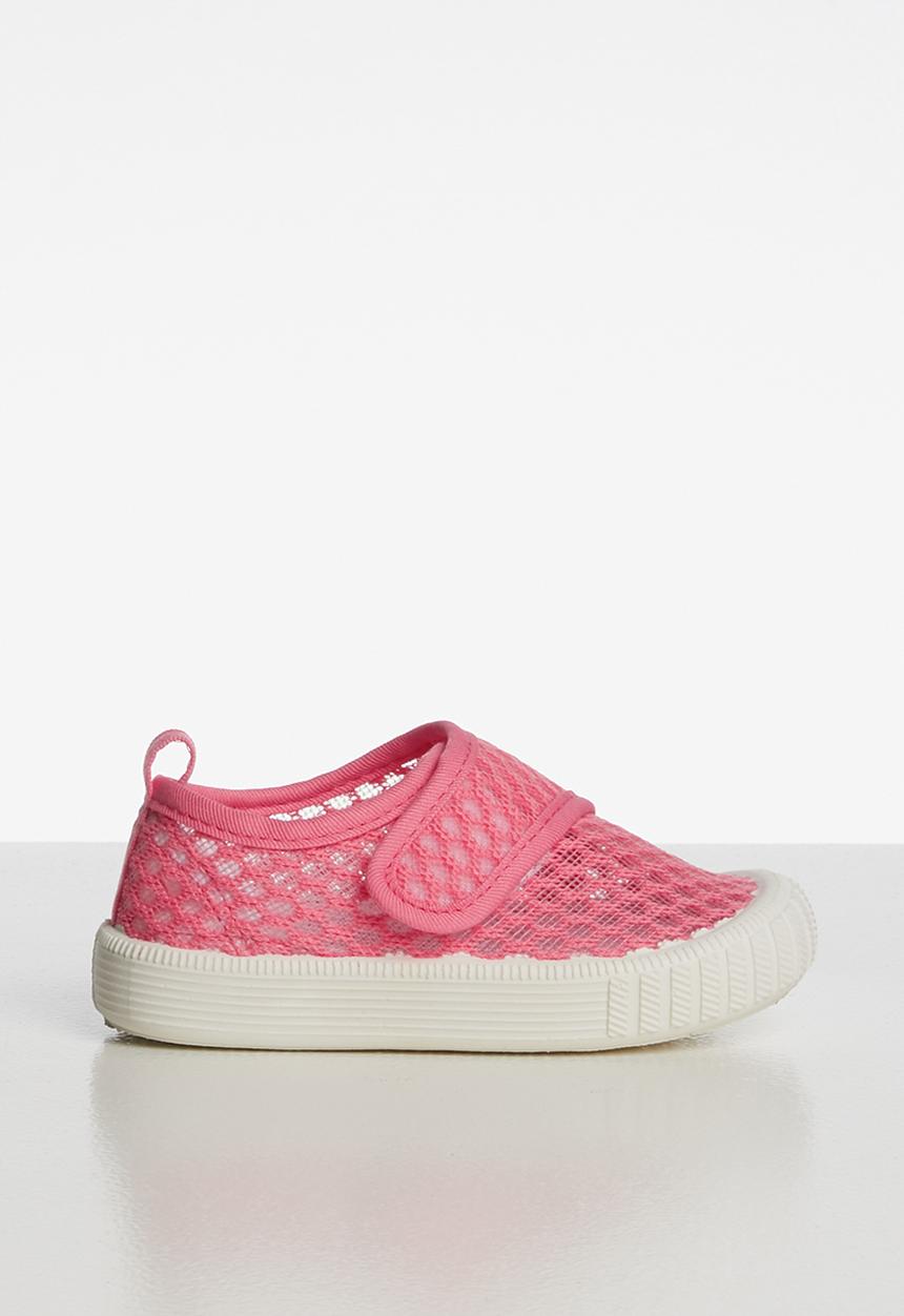 Pop Candy - Velcro strap mesh sneaker - pink