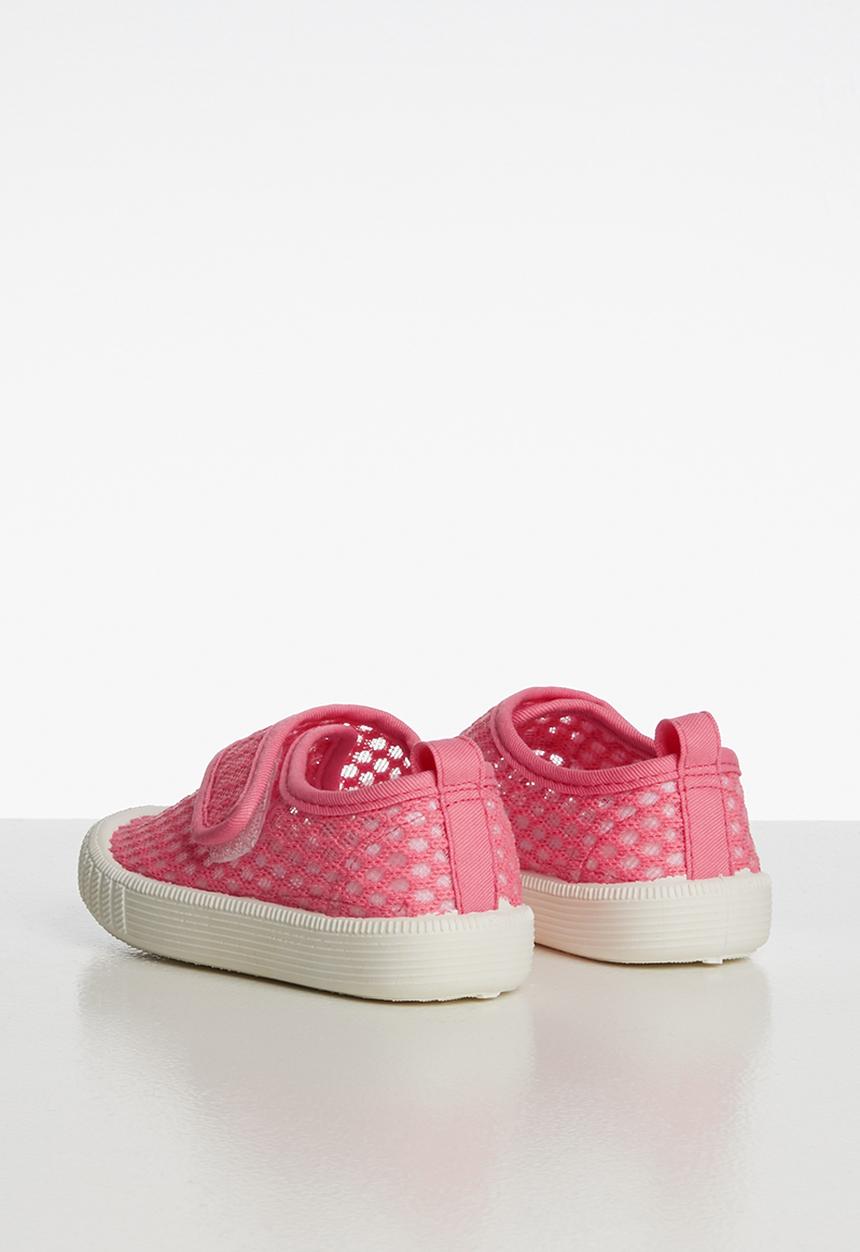 Pop Candy - Velcro strap mesh sneaker - pink