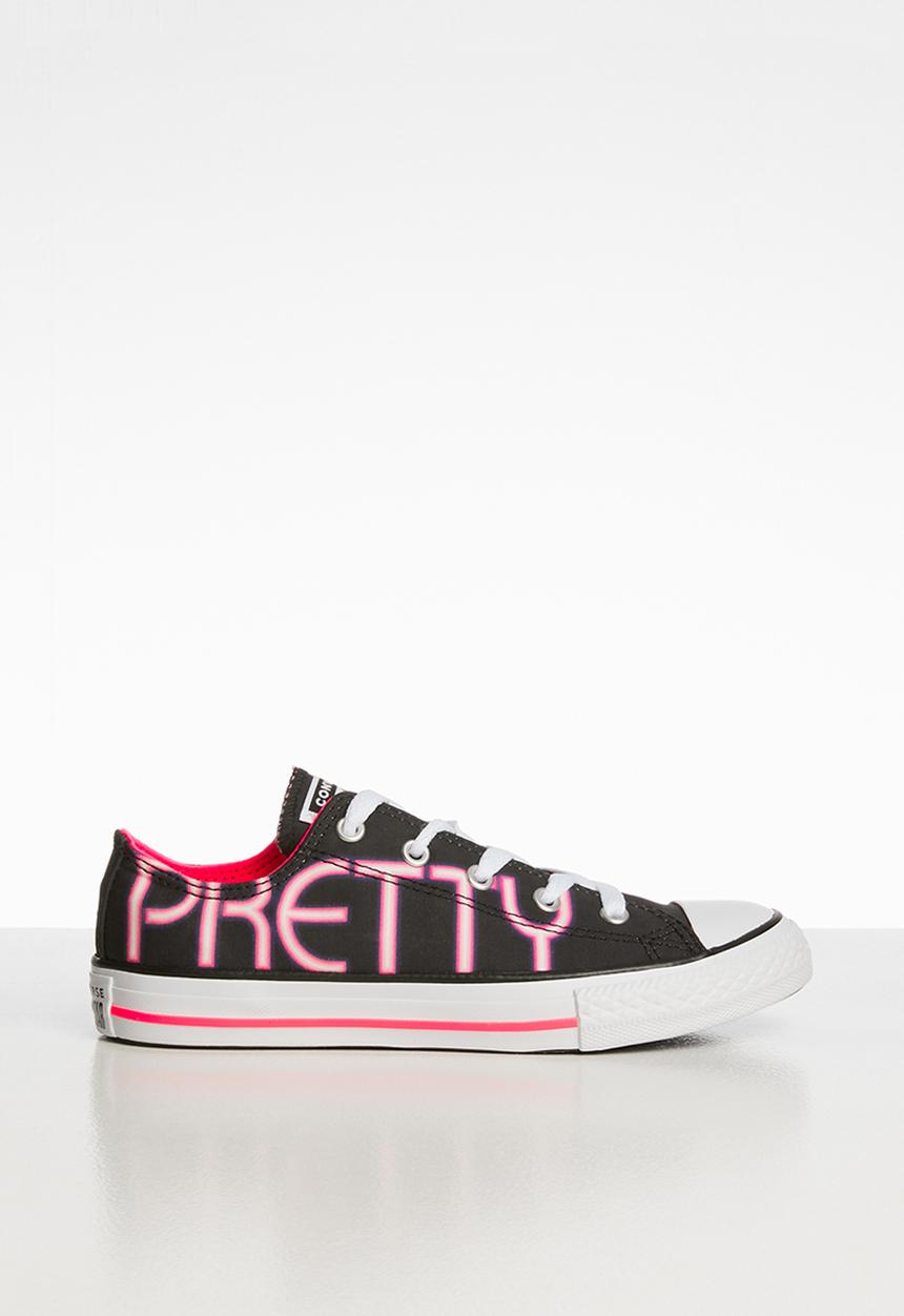 Converse - Chuck taylor all star ox - black, racer pink & white