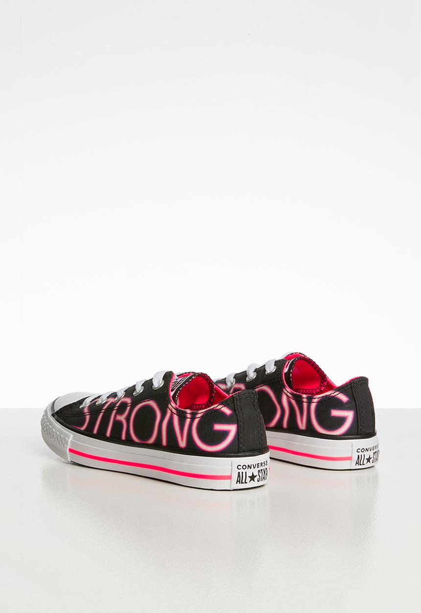 Converse - Chuck taylor all star ox - black, racer pink & white