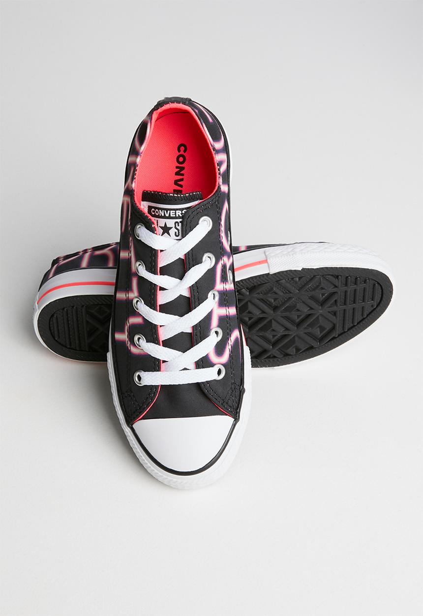 Converse - Chuck taylor all star ox - black, racer pink & white